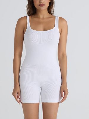 Summer Seamless Threaded Tight Yoga Bodysuit