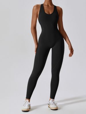 Hollow Back Yoga Wear Women High Stretch Yoga Bodysuit