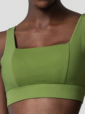 Spliced Threaded Stitchless Fixed Cup Sports Yoga Bra