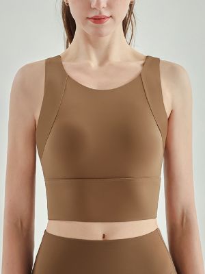 Brushed Nude One-Piece Fixed Cup Fitness Back Bra