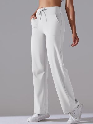 Brushed Breathable High Waist Stretch Loose Wide Leg Pants