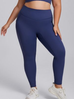 Plus Size Pocket High Stretch Brushed Sweat Leggings