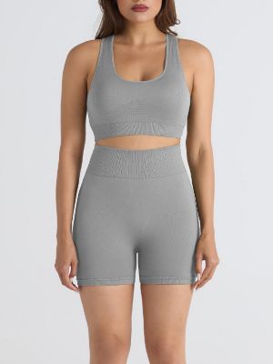 Seamless Casual Athletic Two-Piece Suit