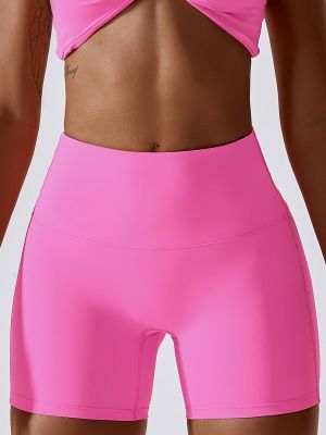 Candy Color Quick Dry Nude Yoga Shorts Hip Lifting Running Fitness Shorts