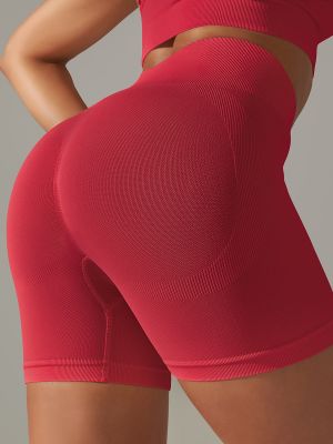 Solid Color Beauty Back High Stretch Yoga Shorts