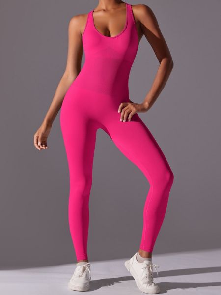 Tight Solid Color Seamless Breathable Long Bodysuit