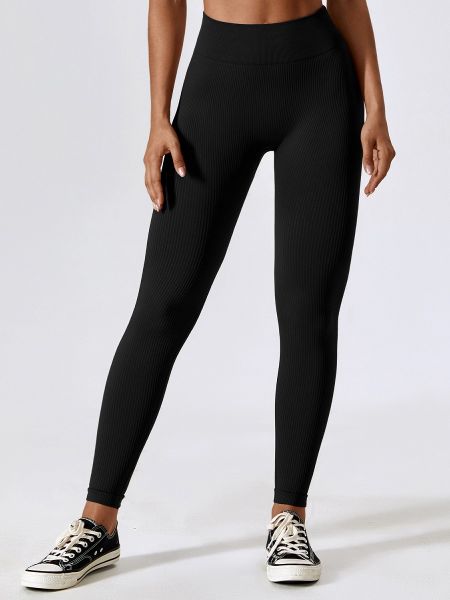 Running Quick Dry Threaded Hip Lifting Tummy Tuck Yoga Leggings