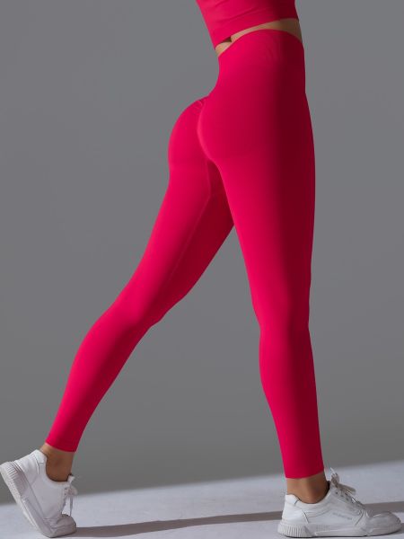 Solid Color Peach Sweatpants Skinny Running Fitness Leggings