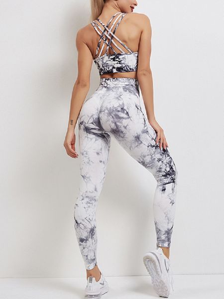 New Tie-Dye Stretch Knit Fitness Set