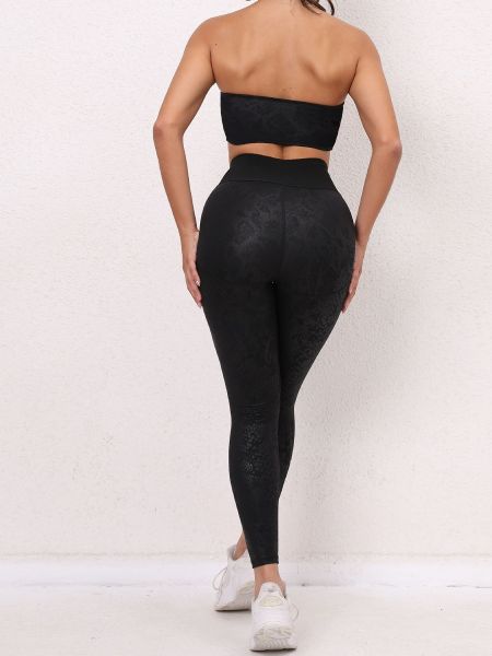 Patchwork Peach Butt Yoga Wear Outdoor Yoga Two Piece Set