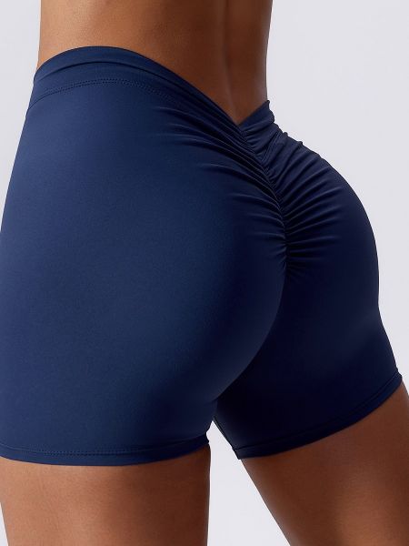 Stretchy Brushed Hip Lifting Tummy Tuck Yoga Shorts